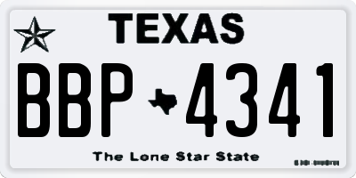 TX license plate BBP4341