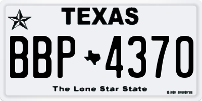 TX license plate BBP4370