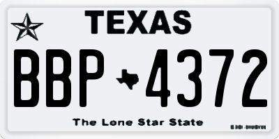 TX license plate BBP4372