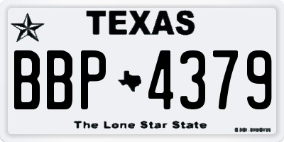 TX license plate BBP4379