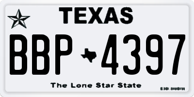 TX license plate BBP4397