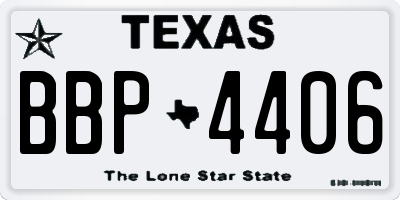 TX license plate BBP4406