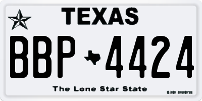 TX license plate BBP4424