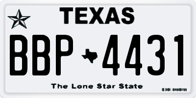 TX license plate BBP4431