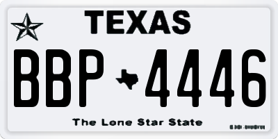 TX license plate BBP4446