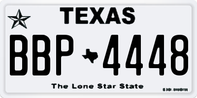 TX license plate BBP4448
