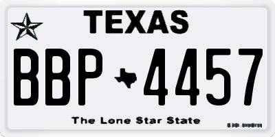 TX license plate BBP4457