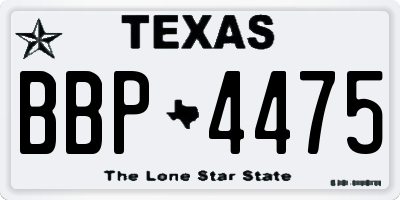 TX license plate BBP4475