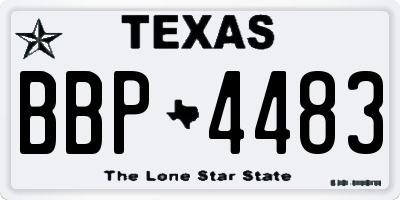 TX license plate BBP4483