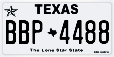 TX license plate BBP4488