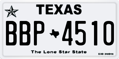 TX license plate BBP4510
