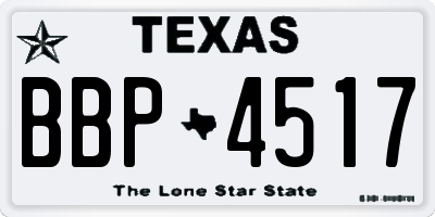 TX license plate BBP4517
