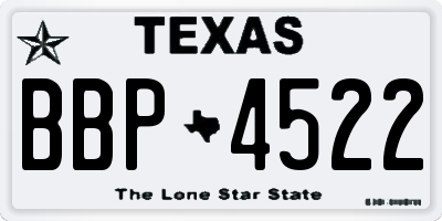 TX license plate BBP4522