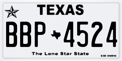 TX license plate BBP4524