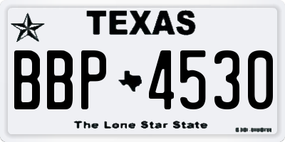 TX license plate BBP4530