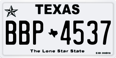 TX license plate BBP4537