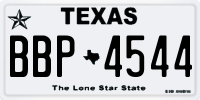 TX license plate BBP4544