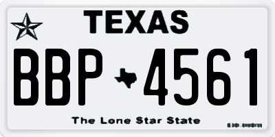 TX license plate BBP4561