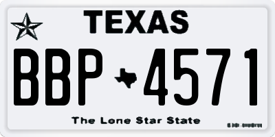 TX license plate BBP4571