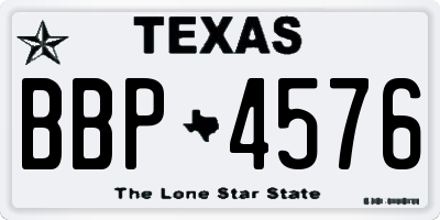 TX license plate BBP4576