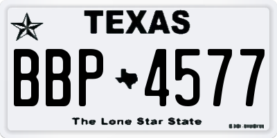 TX license plate BBP4577