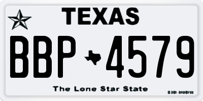 TX license plate BBP4579
