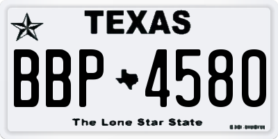 TX license plate BBP4580