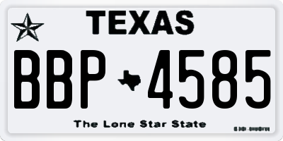 TX license plate BBP4585