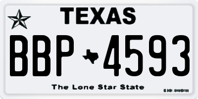 TX license plate BBP4593