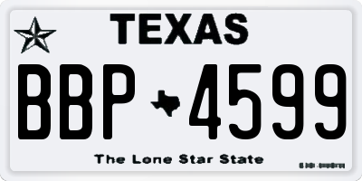 TX license plate BBP4599