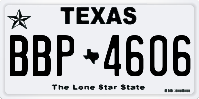 TX license plate BBP4606