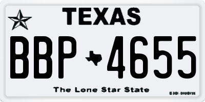 TX license plate BBP4655