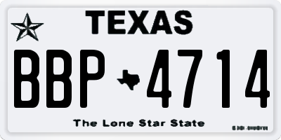 TX license plate BBP4714