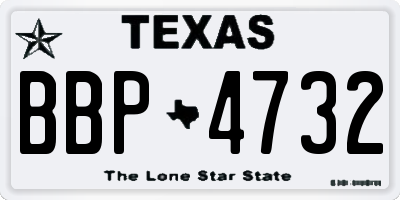 TX license plate BBP4732