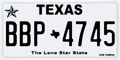 TX license plate BBP4745