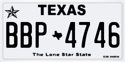 TX license plate BBP4746