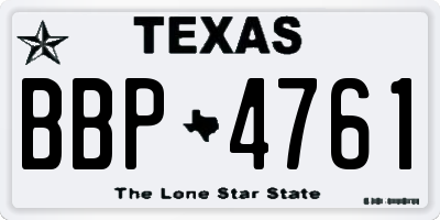 TX license plate BBP4761