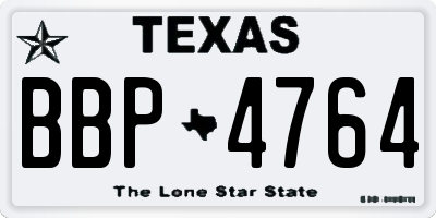 TX license plate BBP4764