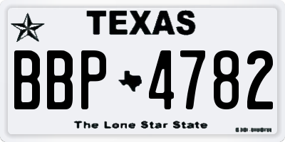TX license plate BBP4782