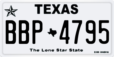 TX license plate BBP4795