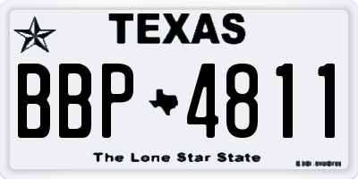 TX license plate BBP4811