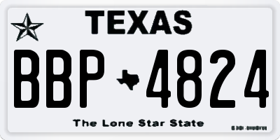 TX license plate BBP4824