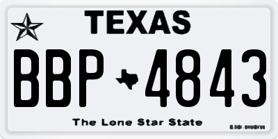 TX license plate BBP4843