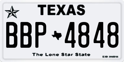 TX license plate BBP4848