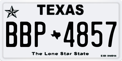 TX license plate BBP4857