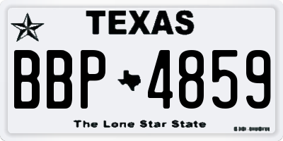 TX license plate BBP4859