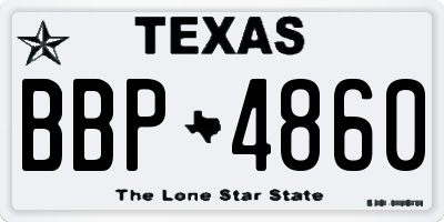 TX license plate BBP4860