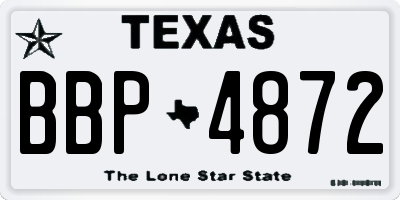 TX license plate BBP4872
