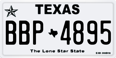TX license plate BBP4895