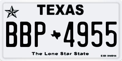 TX license plate BBP4955